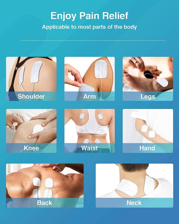 Comfytemp TENS Unit Replacement Pads, 30 Pcs TENS Pads with 2 Sizes, Self-Adhesive Electrodes Pad 2mm Connector for Most TENS Machine, Reusable Electrode Patches for Muscle Stimulator Electrotherapy - Image 7