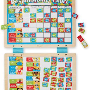 Melissa & Doug Magnetic Responsibility Chart | Toddler Routine, Kids Reward Board, Chores Chart, For Kids Ages 3+