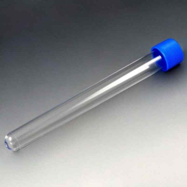 clear laboratory consumable 5 inch round plastic test tubes
