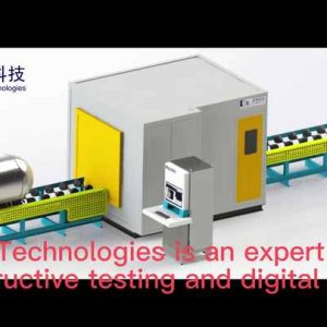 X-ray testing equipment for gas cylinder welds
