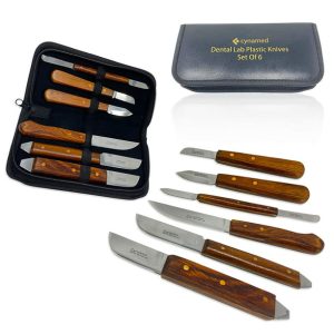 Dental Fahenstock Large, Small Knife, Cynamed Plaster Alignate Spatula and Knife Mixing Modeling Laboratory 6 Pcs