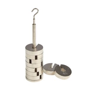 Hanging Slotted Masses Brass 500g - 9 x 50g Masses and Hanger