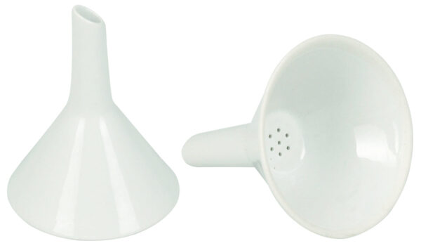 Hirsch Funnel 10cm - Glazed with Fixed Perforated Plate - Eisco Labs
