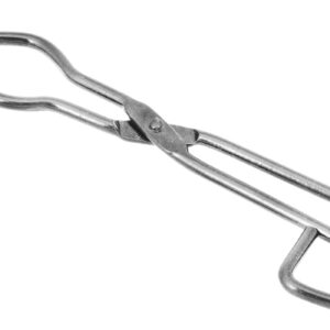 Crucible Tongs, with Bow - 4" Capacity - Stainless Steel - Flat Ends - 8.25" in Length - Eisco Labs