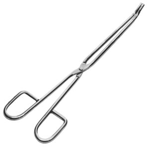 Crucible Tong, 13 Inch - Straight, Extra Long - Stainless Steel - For Furnace Use - Eisco Labs