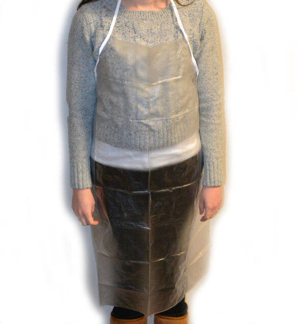 Clear Vinyl Apron, Large - 35"W x 42"L