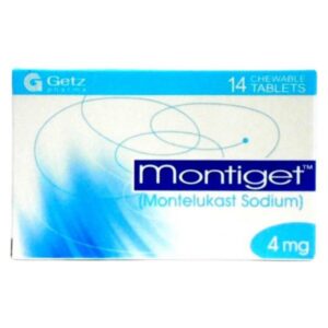 Montiget 4mg Tablet ? Montelukast 4mg Tablet, 14 Chewable Tablets