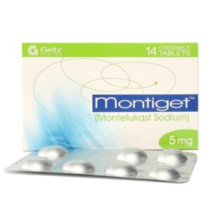 Montiget 5mg Tablet ? Montelukast 5mg Tablet, 14 Chewable Tablets