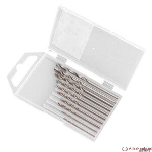HSS Twist Drill Bit Set 10pcs Metric 0.8mm - 3mm Metal Wood Precision