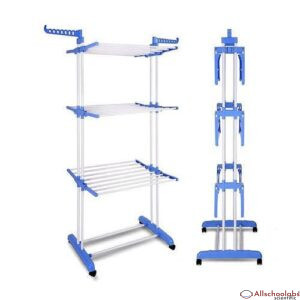 Multipurpose Clothes Dryer Hanger 3 Layer Double Pole