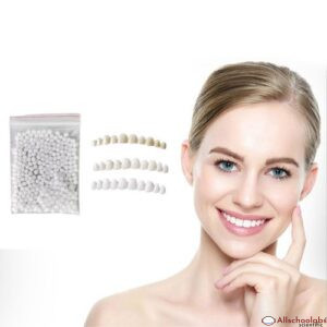 3pcs Teeth Veneers With 1 Bag Fitting Beads Temporary Teeth Snap On