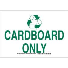Brady Cardboard Only Sign/ Buy online