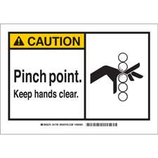 Brady CAUTION Pinch Point. Keep Hands Clear. Sign| Buy online