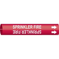 Brady SPRINKLER FIRE Snap-On Pipe Marker|Buy Online