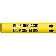 Brady SULFURIC ACID Snap-On Pipe Marker|Buy Online