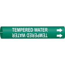 Brady TEMPERED WATER Snap-On Pipe Marker|Buy Online
