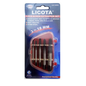 Licota TAP-50002 5pcs Screw Extractor Set