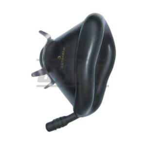 Face Mask Black Rubber (with SS Ring)(SHIPPED FROM ABROAD)