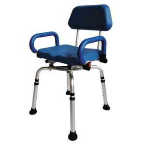 ROTATING SHOWER CHAIR with PU backrest and seat - load 136 kg (SHIPPED FROM ABROAD)