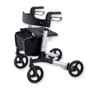 STYLISH ROLLATOR - foldable - silver (SHIPPED FROM ABROAD)