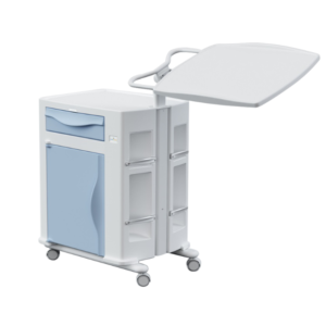 OLYMPUS BEDSIDE TABLE with TILTING OVERBED TABLE (SHIPPED FROM ABROAD)