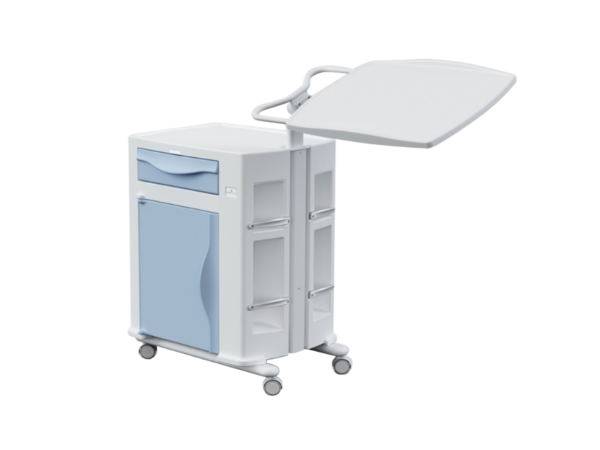 OLYMPUS BEDSIDE TABLE with TILTING OVERBED TABLE (SHIPPED FROM ABROAD)
