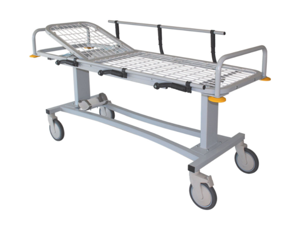 PROFESSIONAL PATIENT TROLLEY with side rails and oxygen cylinder holder(SHIPPED FROM ABROAD)