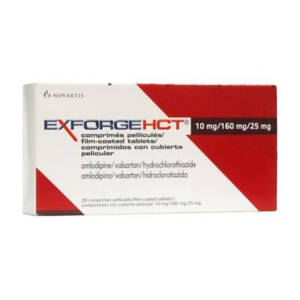 Exforge 10/160 mg/25mg Amlodipine Valsertan Hydrochloride