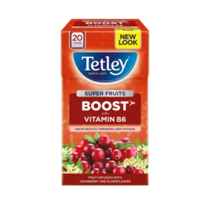 Tetley Super Fruits Boost Cranberry & Elderflower.