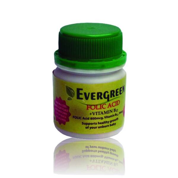 Evergreen Folic Acid + B12 (6pcs)