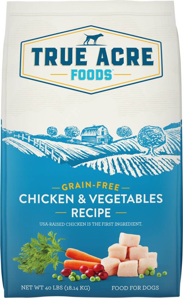 True Acre Foods Grain-Free Chicken & Vegetable Dry Dog Food 18.1kg