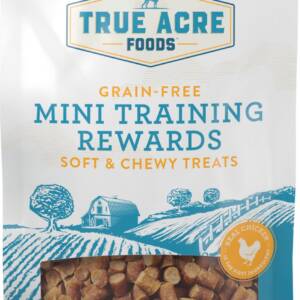 True Acre Foods Chicken Recipe Mini-Training Rewards Grain-Free Soft & Chewy Dog Treats 283g