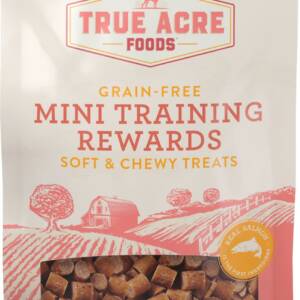 True Acre Foods Salmon Recipe Mini-Training Rewards Grain-Free Soft & Chewy Dog Treats 283g
