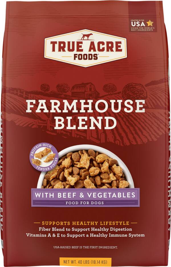 True Acre Foods Farmhouse Blend with Beef & Vegetables Dry Dog Food 18.1kg