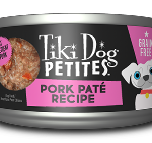 Tiki Dog Petites Pat? Pork Grain-Free Case of 12 Wet Dog Food 85g