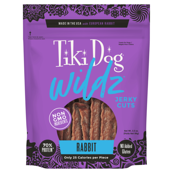 Tiki Dog Wildz Rabbit Jerky Cuts Dog Treats 99g