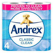 ANDREX CLASSIC CLEAN UNIQUE 3D WAVE TEXTURE 4 ROLLS