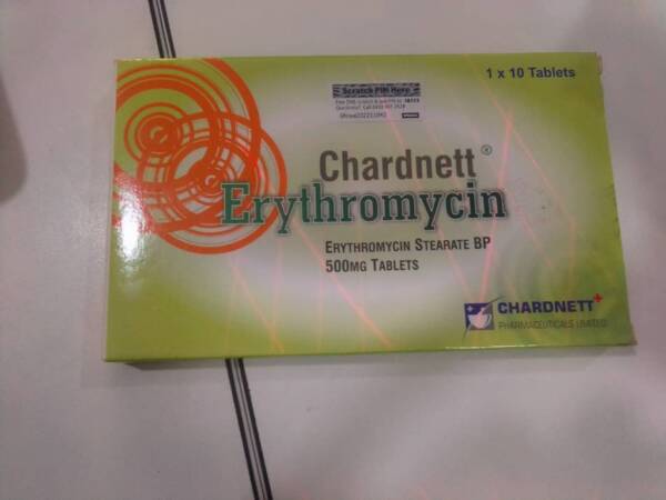 CHARDNETT ERYTHROMYCIN 500MG TABLET