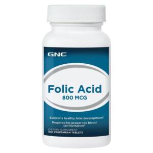 FOLIC ACID B12 800MCG X100TABS GNC