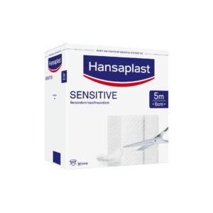 Hansaplast Sensitive wound protection,  white, 5 m x 6 cm