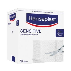 Hansaplast Sensitive wound protection,  white, 5 m x 8 cm