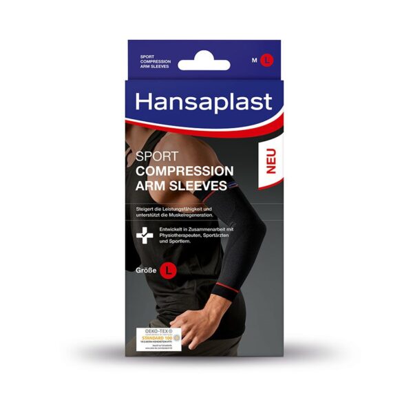 Hansaplast Sport Compression arm sleeves bandages, sz. L (2 pcs.)