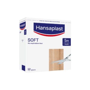 Hansaplast Soft, 5 m x 4 cm, wound dressing