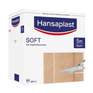 Hansaplast Soft, 5 m x 8 cm, wound dressing