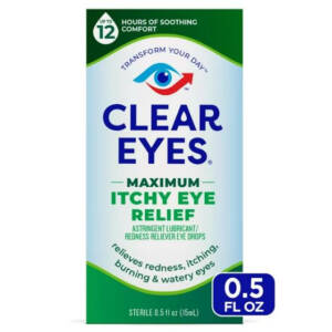Clear Eyes Maximum Itchy Eye Relief Lubricant Eye Drops, 0.5 fl oz