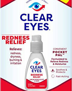 Clear Eyes Redness Eye Relief Eye Drops, Relieves Redness & Calms Irritation, 0.5 Fl Oz