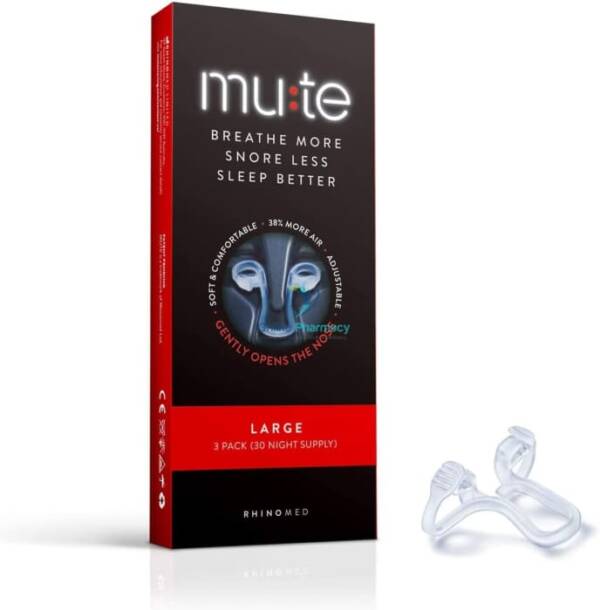 Mute Nasal Dilator For Better Breathing & Snoring Reduction - Large (3 Pack)