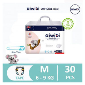 Aiwibi Ultra Slim Tape Diaper 09 - M 30pcs (Medium Pack)
