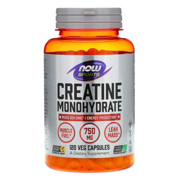 NOW SPORTS CREATINE MONOHYDRATE, 120 VEG CAPSULES