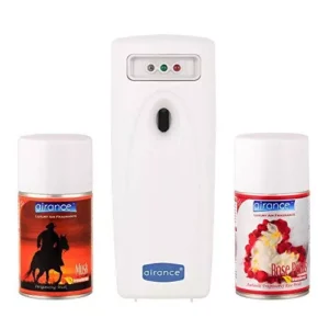 Airance Automatic Air Freshener With Combo Of Two Room Freshner Refills Rose Petals & Musk Fragrance 250 ml Each (Pack of 3)